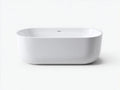 Bañera exenta 168×80×57 cm - acrílico blanco cálido - diseño envolvente con rebosadero
