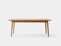 Mesa de comedor de jardín de madera 160×80×75 cm - roble natural con patas inclinadas