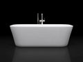 Bañera exenta 170×78×58 cm - acrílico blanco brillo - forma rectangular redondeada con rebosadero