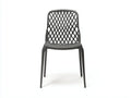 Silla de comedor de jardín de polipropileno 57×58×83 cm - gris antracita - con reposabrazos