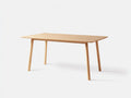 Mesa de comedor de jardín de roble 160×85×75 cm - natural - estilo nórdico