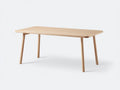 Mesa de comedor de jardín de madera 165×85×75 cm - roble claro con bordes redondeados